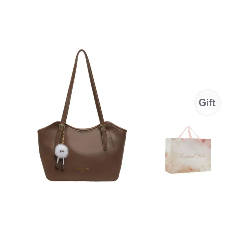 TOUTSEUL YOLO PU Shoulder Bag Women's Beige/Black/Coffee/Brown-20