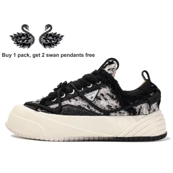 ON MAX Paper Airplane Series Skateboard Shoes Unisex Low Top Black/White