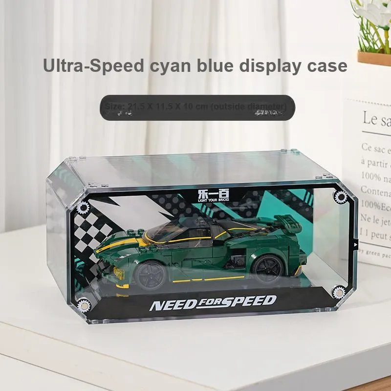 LIGHT YOUR BRICKS Compatibility Building Block SPEED Collection And Alloy Car Model Display Case Model Accessories-9