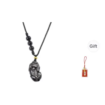 LUXLINE Obsidian Jade Necklaces Unisex