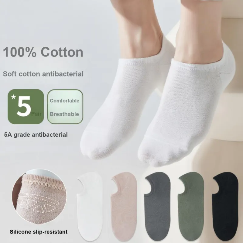 MIIOW No Show Socks Men's 5 Pack Mixed Color-1