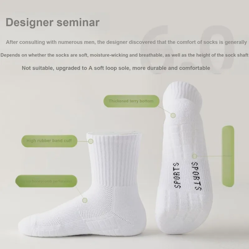XXLLG Mid Calf Socks Men's 4 Pack-2