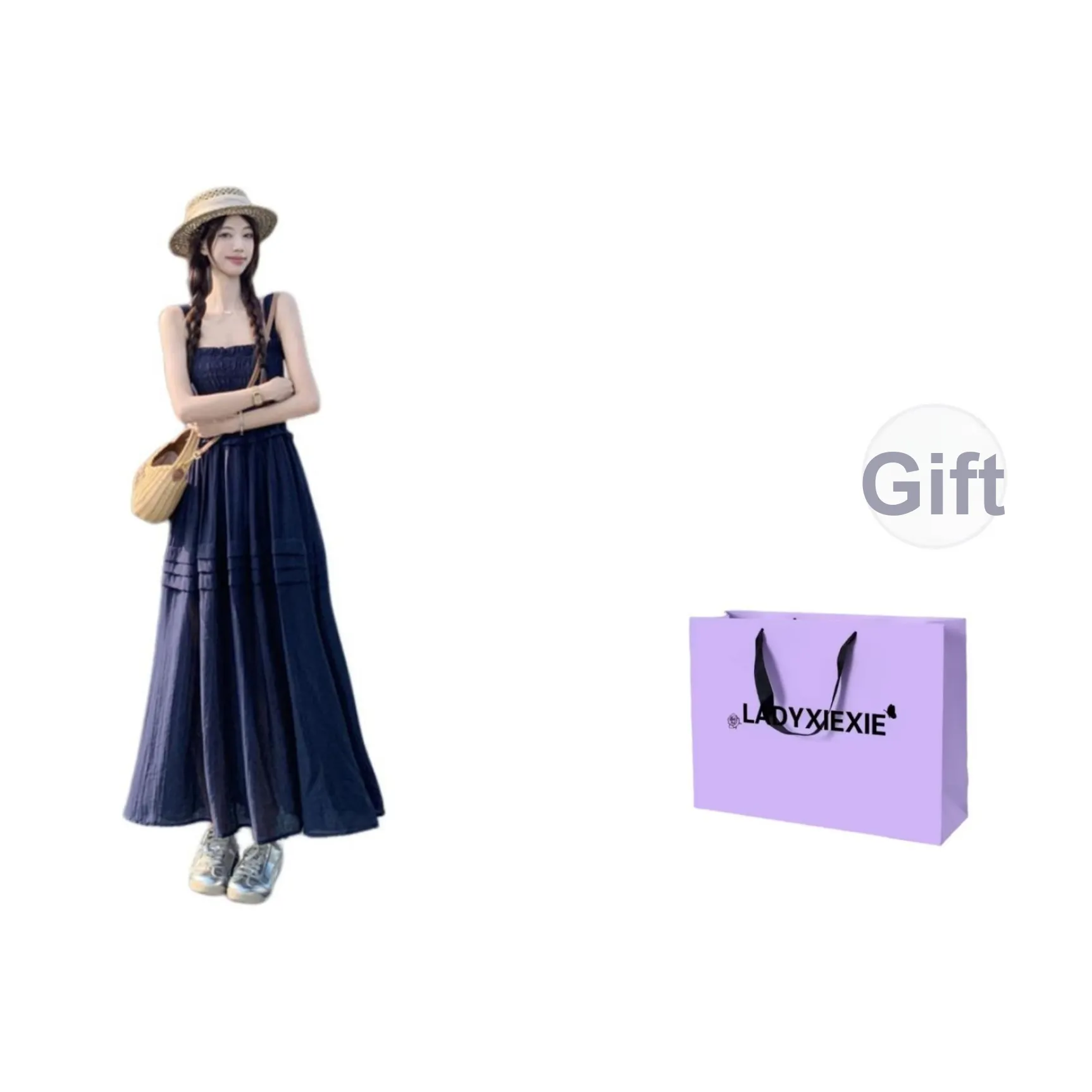 LADYXIEXIE Темно-синие женские слиплатья