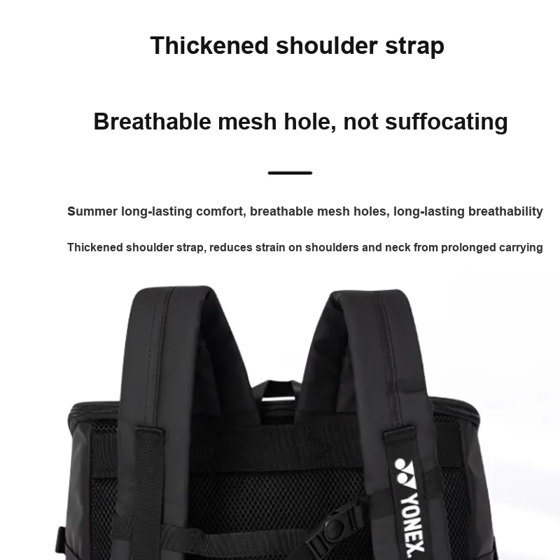 YONEX Badminton Racket Bags Casual Style Backpack Black Unisex-3