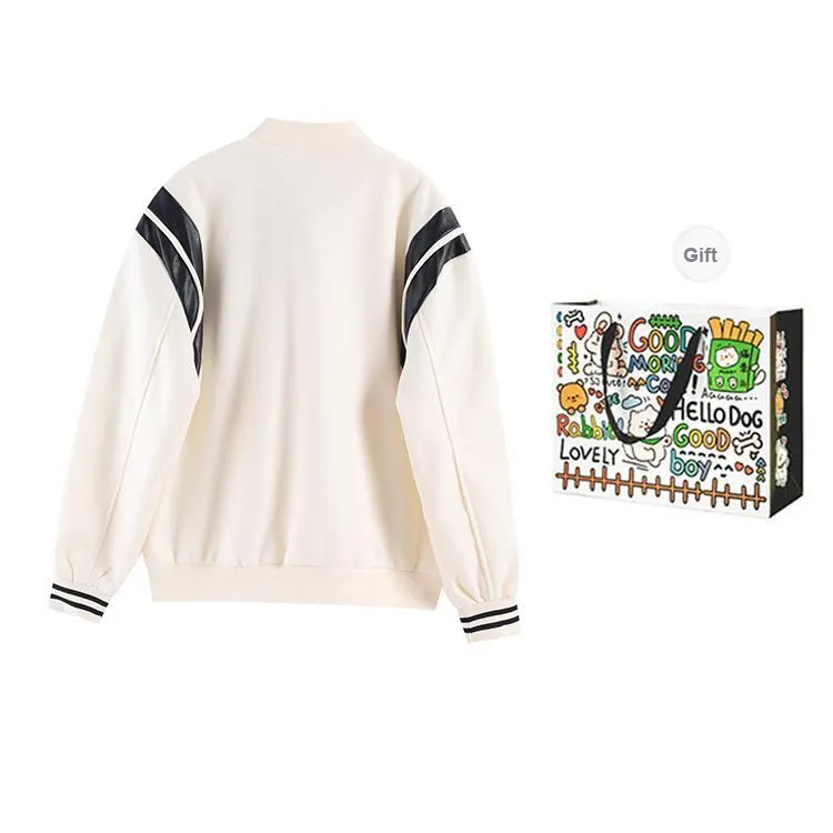 DEDY Baseball Jacket Unisex Apricot-8