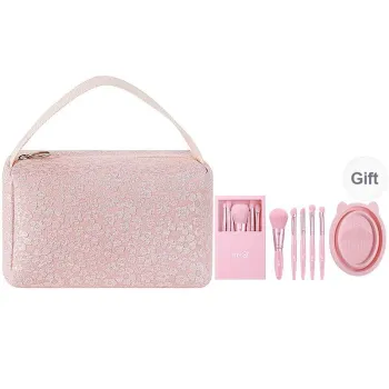 MSQ Makeup Brush Candy Storage Bag Make up Tools Large Capacity Stylish Design Pink/Blue