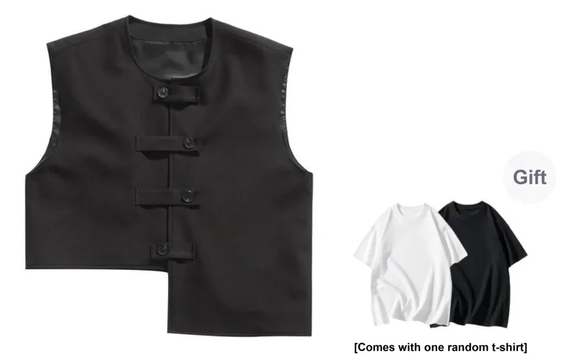 WELTER EXPERIMENT Fashion Minimalist Style Vest Unisex-36