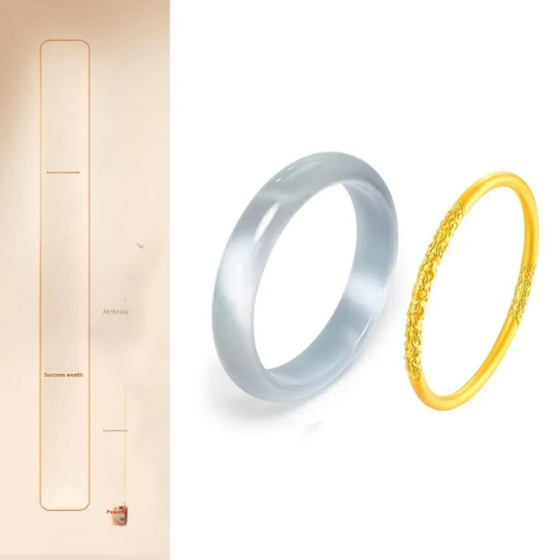The Years Are Quiet Glass Cat Eye Bangles Unisex-1