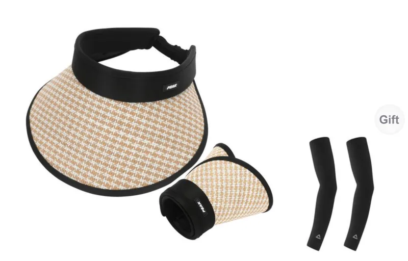 PEAK RIGHT Series Polyester Sun Protection Hats Unisex Ecru Black White-7