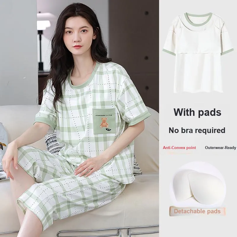 FENTENGCARE Pajama Set Women's Green-6