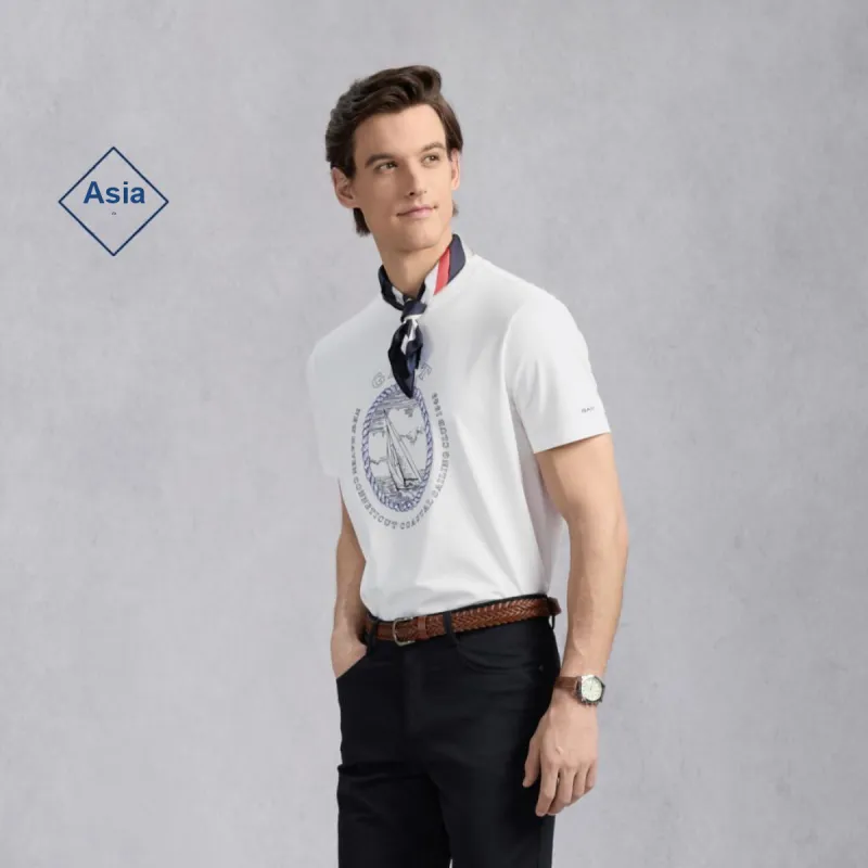 GANT T Shirts Men 105 White-2
