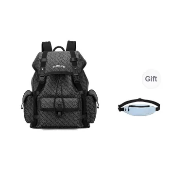PIERRE CARDIN Commute Versatile Men's Backpack Men's Travel Backpack Large Size Men's Gray