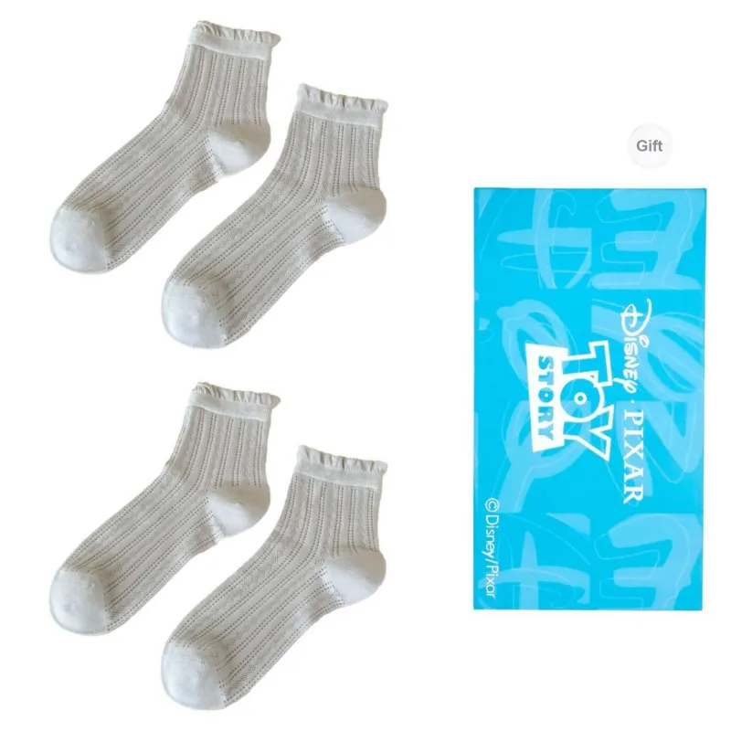 Disney Mid Calf Socks Women's Shopping Bag Combo Set-19