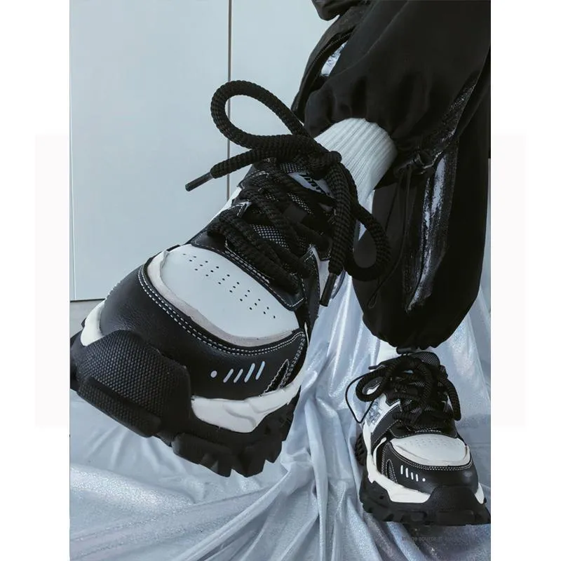 TINMUU Cushioning Anti-Slip Wear-Resistant Breathable Height Increasing Low-Top Chunky Sneakers Unisex-27