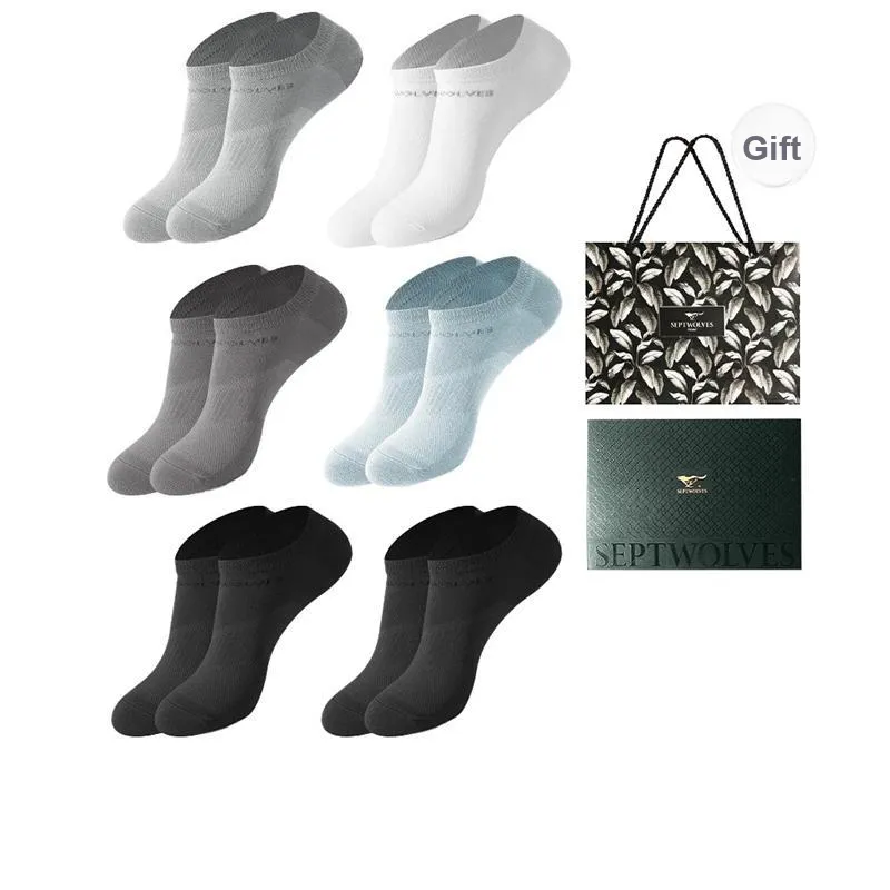 SEPTWOLVES Mid Calf Socks Men's 6 Pairs Box Included-106