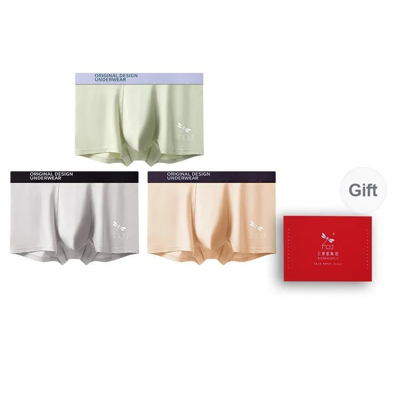 RED DRAGONFLY Cotton Panties Men's 3 Pack Gift Box Set-11
