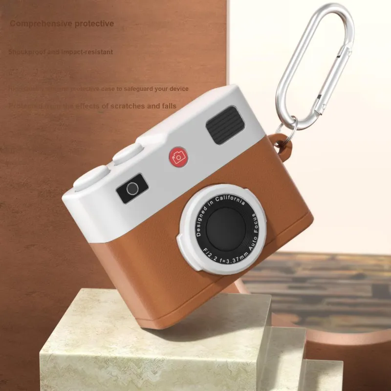 AOMN AirPods 3rd Generation AirPods Pro/Pro 2 Ins Vintage Camera Headphone Case-1
