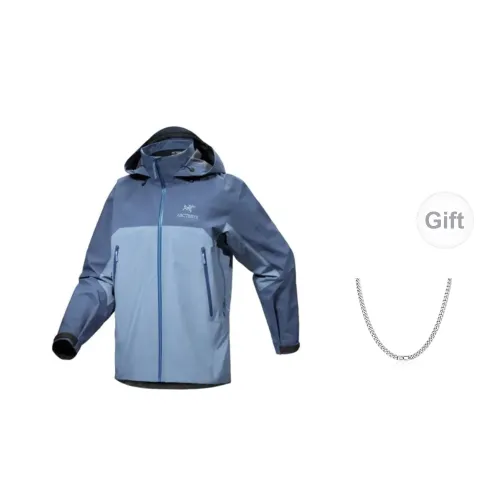 Arcteryx Beta Series Windbreaker Jackets Men Polished Blue With Free Necklaces