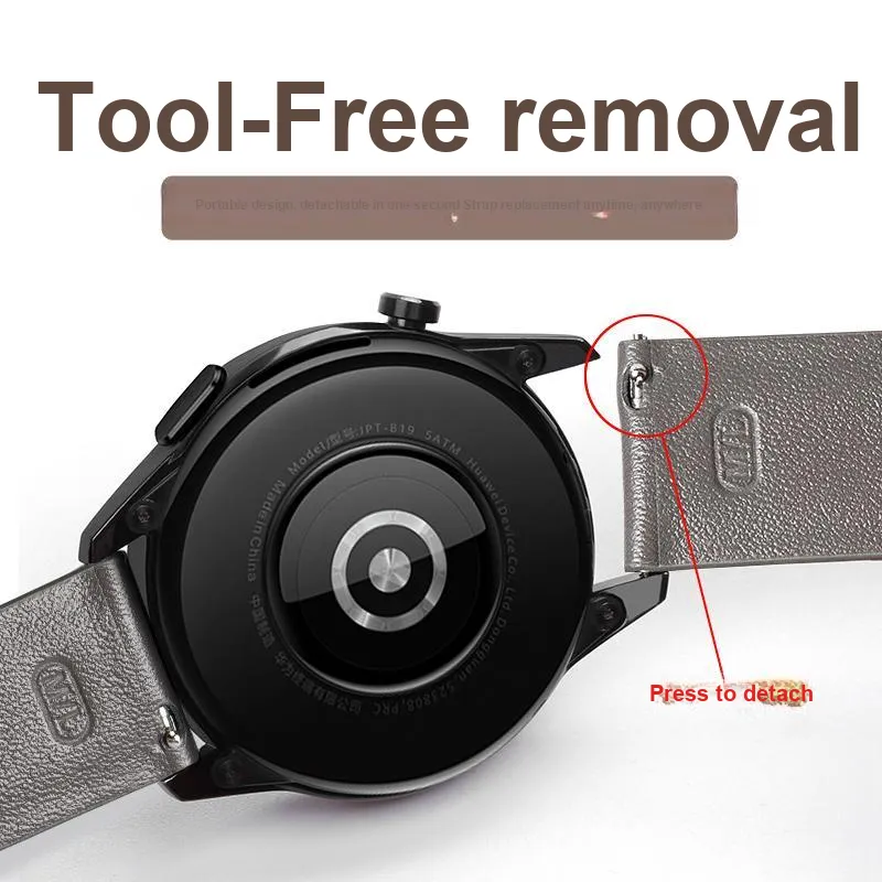 FUDIEN Huawei Compatibility Watch Band Genuine Leather Material-8