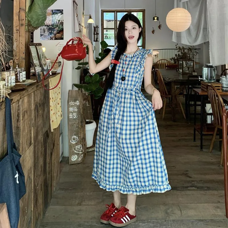 ZVJH Short Sleeved Dresses Women's Blue-1
