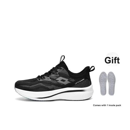 LOTTO Frozen PRO Slip-resistant Abrasion-resistant Low Top Беговые кроссовки Мужские Черный Белый