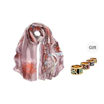 MARJAKURKI Silk Long Scarf Women's