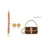 [Underarm Style]Brown Resin Extender Chain 28cm+Abrasion-Resistant Buckle