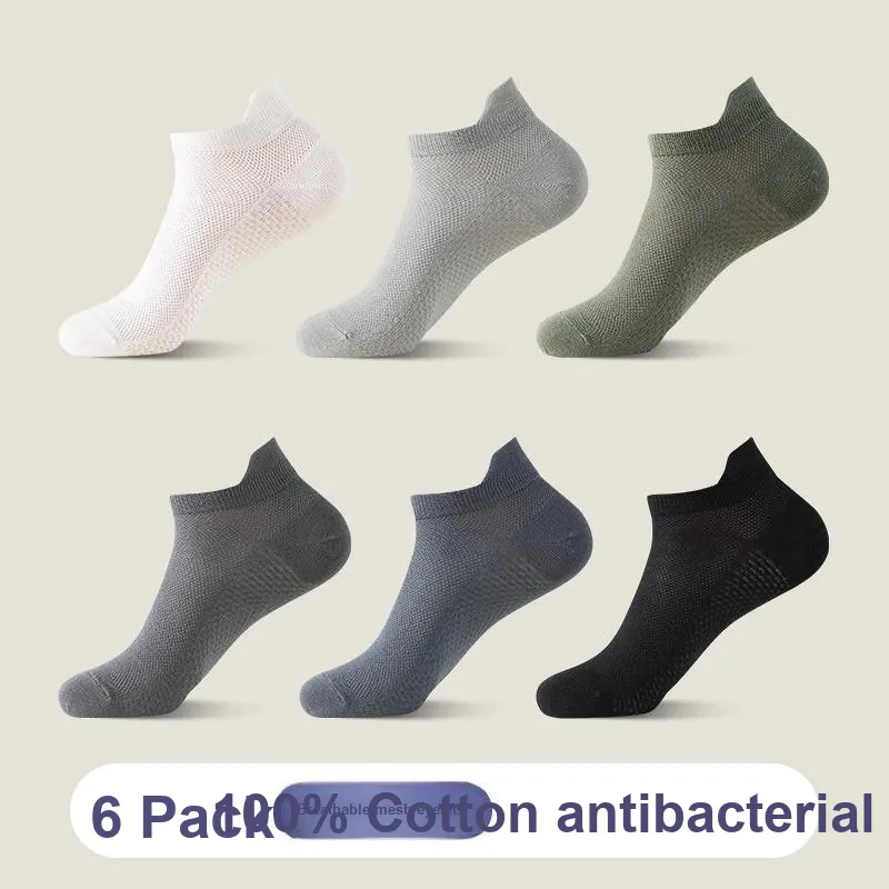 H YXIANG No Show Socks Unisex 6 Pack-1
