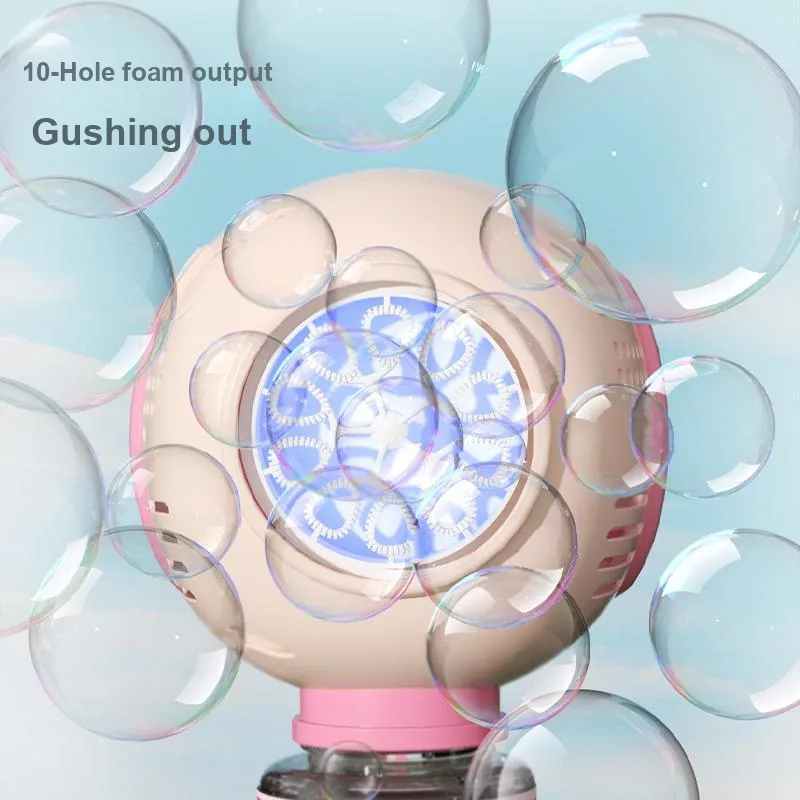 BIG TAYLOR Pink Piglet, Handheld Fully Automatic 10 Hole Bubble Blower, Outdoor Toy Bubble Machines-2