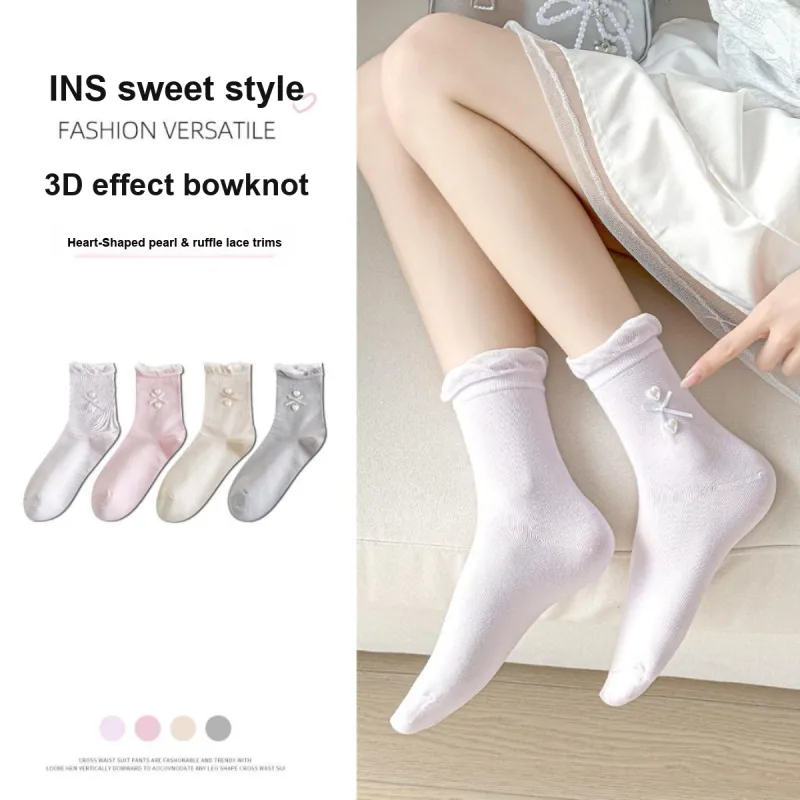 AUGUST Mid Calf Socks Women's 4 Pack-1