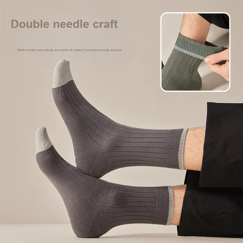 PLANDOO Mid Calf Socks Men's Shopping Bag 5 Pack-13