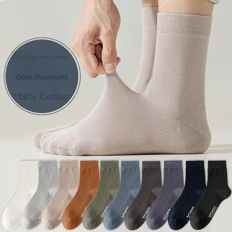 MIIOW Mid Calf Socks Men's 5 Pack-11