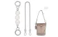 [Silver]Pearl Extender Chain 15cm+Decorative Chain