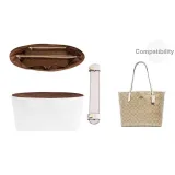 (Ecru) City 33 Two-Piece Set[Shoulder Strap Pad+Brown Waterproof Liner]❤ Compartment Style