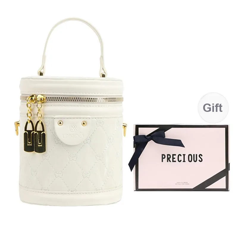 NATTY Pu One Shoulder Handbags Small Size Women's White/Silver/Black/Blue/Pink-0