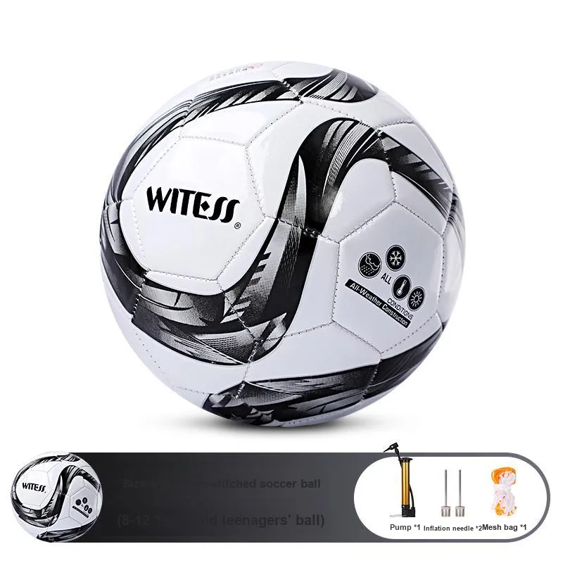 WITESS No. 3/4/5 Training Soccer PVC Machine Stitched Soccer Ball Unisex-10