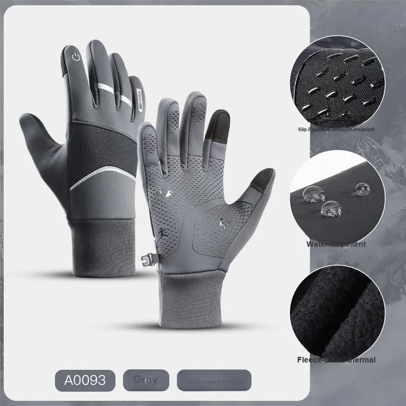 Cool Riding Treasure Riding Equipment Cycling Glove Unisex Polar Fleece, Silicone Multiple Colors-3