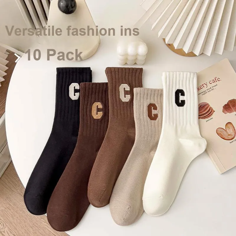 Lan Miao Mid Calf Socks Women's 10 Pack-12