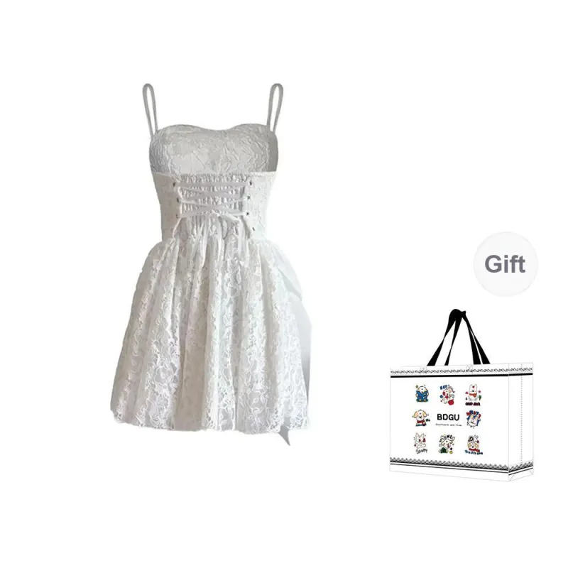 BDGU Sleeveless Dresses Women's White-1
