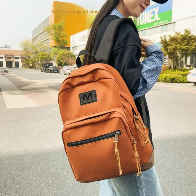 GEERDUN Nylon Backpack Unisex Gray, Red, Orange, Blue-6