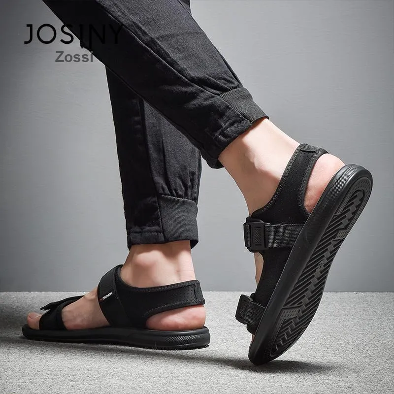 JOSINY Beach Sandals Men Black-4