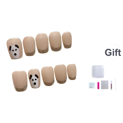 A Few More Cute Hababoo Magic Mirror Французский Осветляющий False Nail Короткий LADDER Белый Телесный Мультяшный