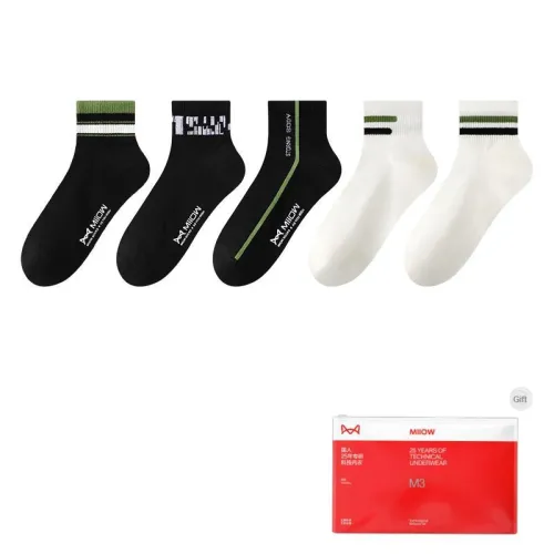 MIIOW Trend Party Series Mid Calf Socks Men's Shopping Bag 5 Pack
