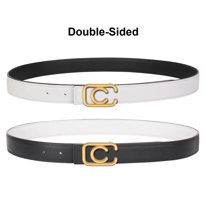 CATELLES Top Grain Cow Leather Leather Belts Unisex Width  3cm-9
