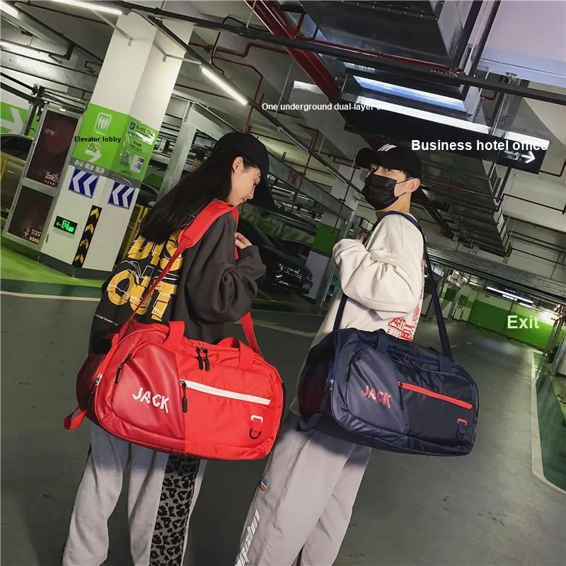 PULUWIRR Oxford Gym Bag Medium Size Unisex White, Black-26