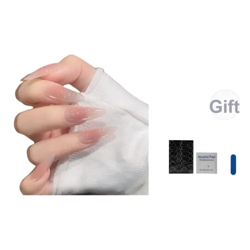 OUYUJI Ручной работы Готовый товар Съемный False Nail False Nail Миндаль Овал MID Длина Кожа Smudge Стиль Instagram