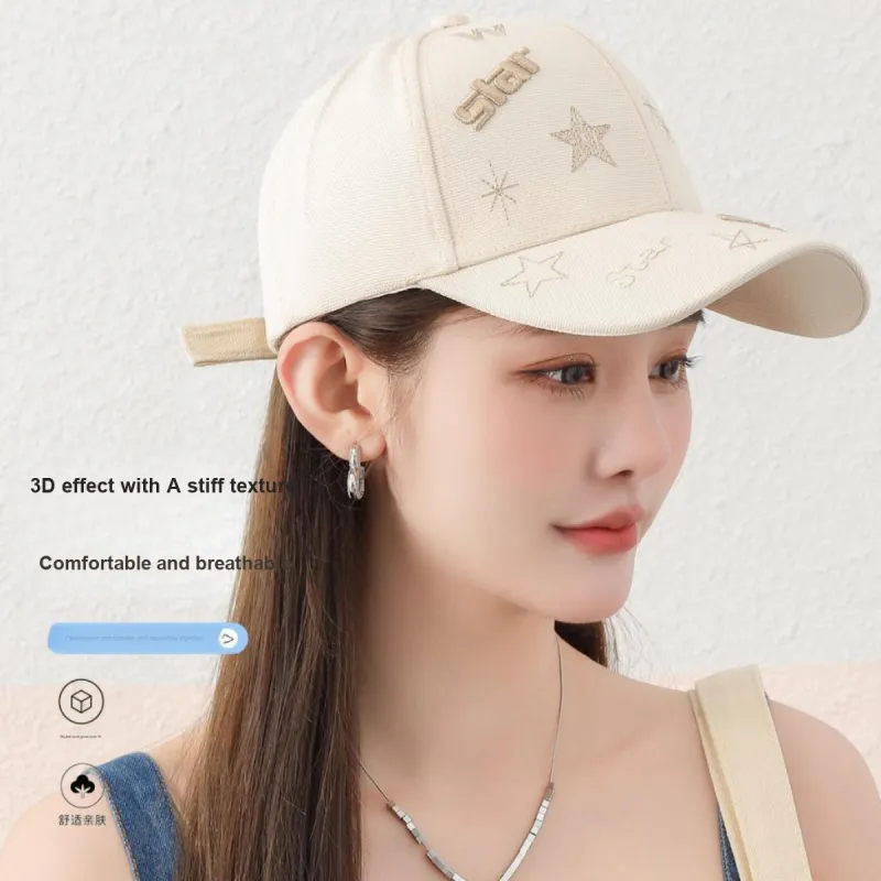 CATELLES 100% Cotton Excluding Attached Lining And Embroidery Thread Baseball Caps Unisex-1