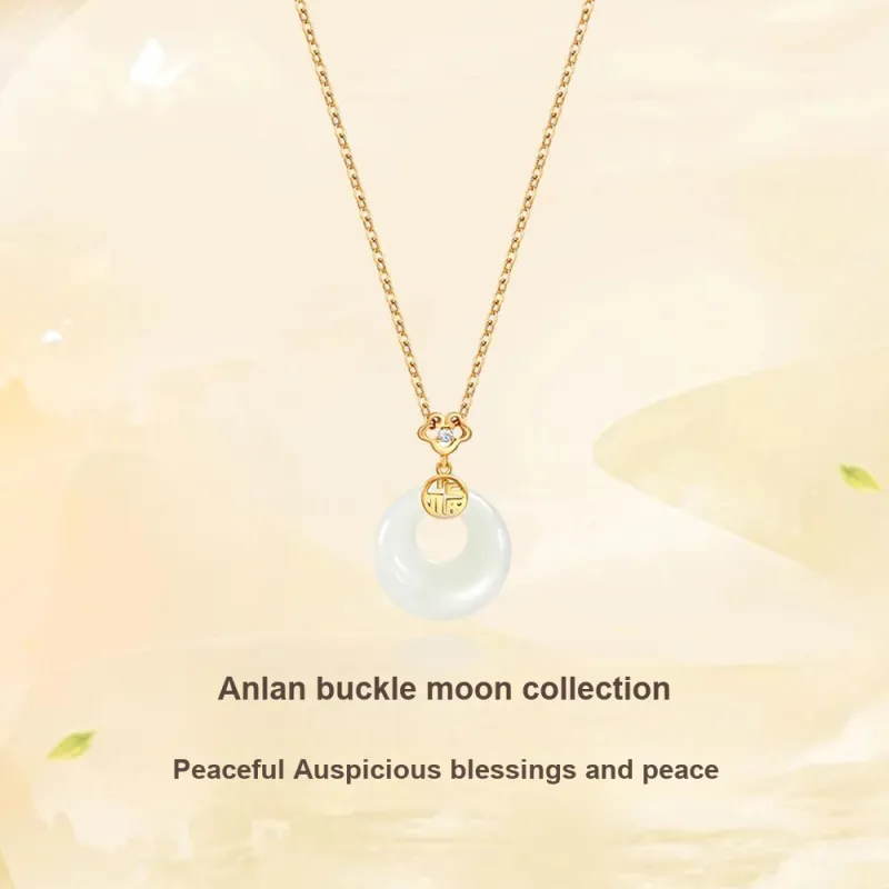 GUDS GAVE Chalcedony Jade Necklaces Unisex-1
