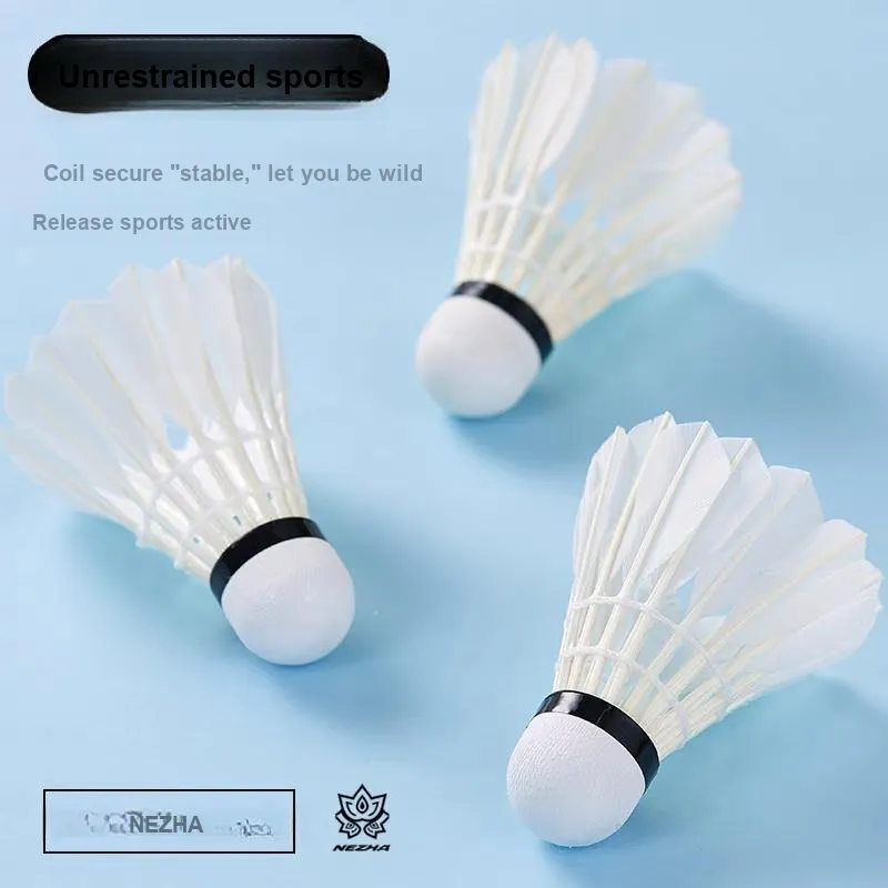 Kawasaki Nezha Series NEZHA8 Size 12 Pack Goose Feather Training/Everyday Use Ball Shuttlecocks-4