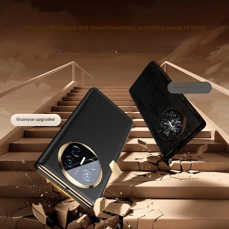 Spectatory Genuine Leather Material Phone Cases Compatible With Huawei Mate X6-6